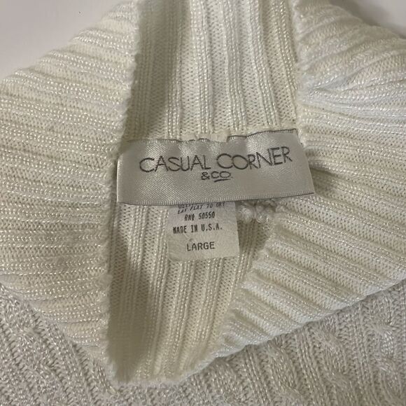 CASUAL CORNER SHORTS SLEEVE SWEATER SHIRT PULLOVER COTTON/RAYON SIZE L - Picture 3 of 5